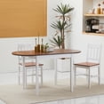 thumbnail image 2 of HOMCOM 55" Wood Kitchen Table, Drop Leaf Tables for Small Spaces, Brown, 2 of 10