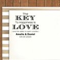 thumbnail image 2 of Printtoo Personalized Round Blue Self Inking Opner Favor Stamp Custom The Key To Happiness Is Love Heavy Duty Rubber Stamper-45 mm, 2 of 6