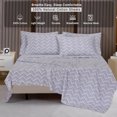 thumbnail image 4 of RUVANTI 7 Pcs Cotton Sheets - 100% Natural Cotton Soft, Lightweight & Breathable Crispy Percale Bed Sheets, Split King Sheets for Adjustable Bed 16" Deep Pockets, Inverted Streak, 4 of 8