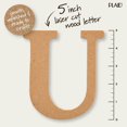 thumbnail image 4 of Plaid Unfinished Wood 5" Letter, U, 4 of 7