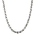 thumbnail image 1 of Sterling Silver 8mm Diamond-cut Polished 8 Sides Rope Chain (Weight: 171.39 Grams, Length: 30 Inches), 1 of 5