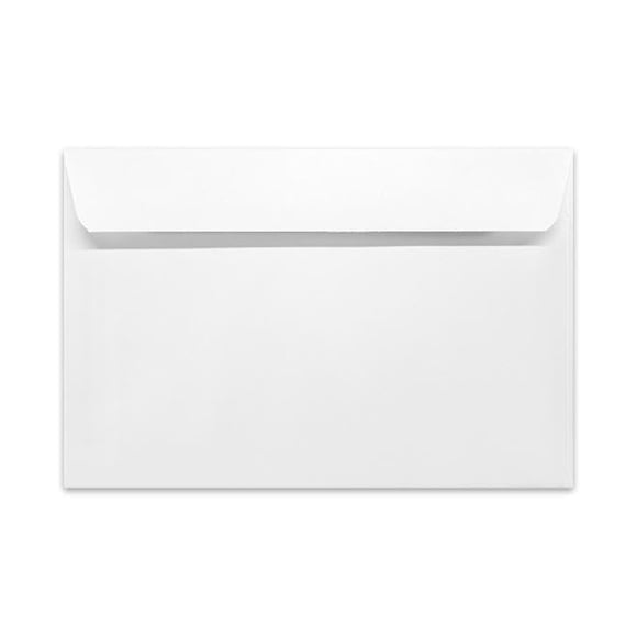 500 Cashier Depot Enveloppe-Cahier 6 Pouces" x 9 Pouces", Côté Ouvert, Robuste 24 Lb Blanche, Rabat en Gomme, 500 Enveloppes