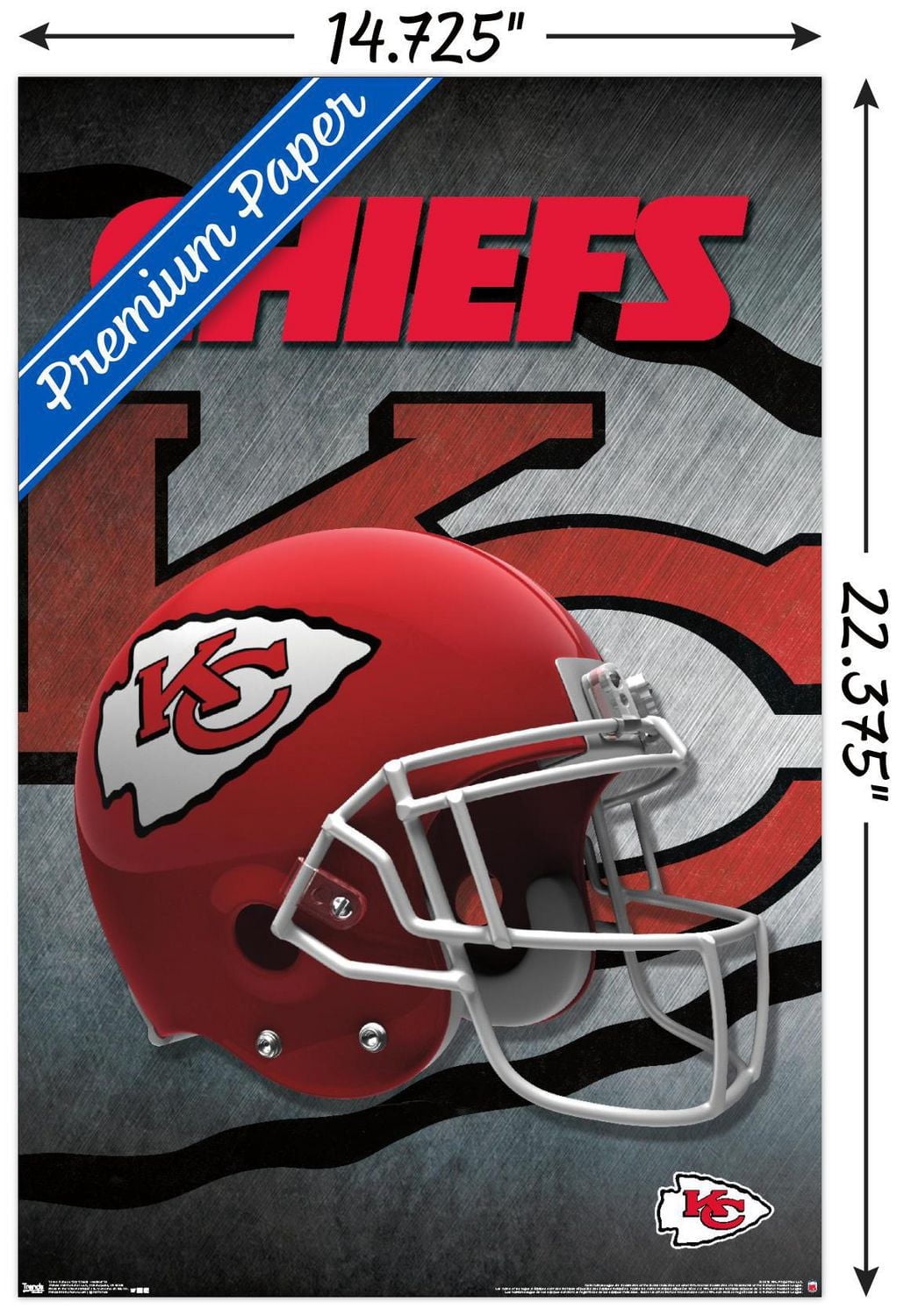 NFL Kansas City Chiefs - Helmet 16 Wall Poster, 22.375" x 34"