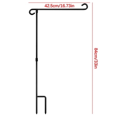 EGNMCR Outdoor Scenes Decorations Garden Flag Stand Pole Easy To Install Sturdy Wrought Iron Fits 12.5inch X 18inch Mini Flags flagpo le