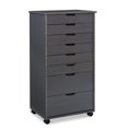 thumbnail image 1 of Riverbay Furniture Solid Wood Gray Storage Cart Rectangular Mobile 40.5" Unassembled, 1 of 20