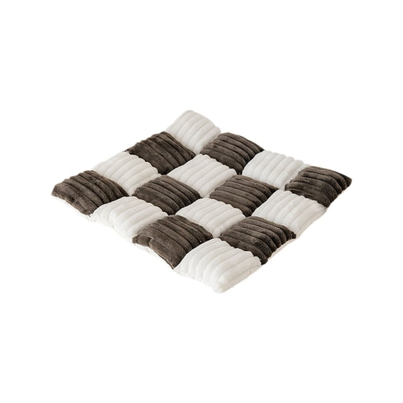Matoen12 Coussin de Siège en Coton à Carreaux 18"x18 Pouces, Coussin de Chaise Carré Épais pour Salle à Manger Balcon Bureau Maison Étudiant