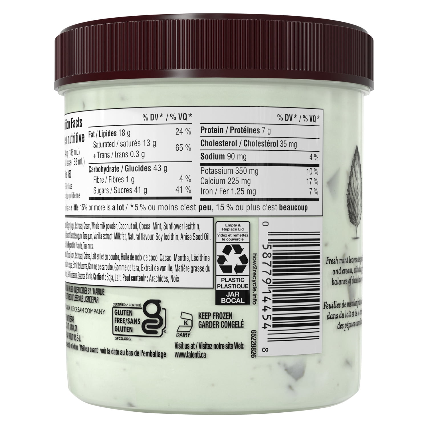 Gelato Talenti Menthe Méditerranéenne 473 ml