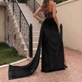 thumbnail image 4 of EQWLJWE Robes d'Été pour Femmes 2023 Robe Unie Coréenne en Velours Soutien-Gorge Aguichant Robe de Soirée Robe Longue Liquidation Robes pour Femmes, 4 of 9