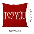 thumbnail image 3 of TIMIFIS Housses de Coussins 18x18 Pouces, Housse de Coussins en Lin de la Saint-Valentin avec Cœurs Rouges Amour pour Grand Canapé Sofa Intérieur Extérieur Décoration de Fête, 3 of 6