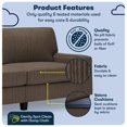thumbnail image 3 of Serta Palisades 78" Track Arm Sofa with Removable Covers Brown, 3 of 17