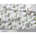 thumbnail image 3 of Soimoi Green Georgette Viscose Fabric Tree & World Map Print Fabric by the Yard 42 Inch Wide, 3 of 3
