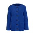 thumbnail image 4 of Winter Clearance Cardigan Sweaters for Women Long Sleeve Loose Coat Cardigan Solid Color Sweater, 4 of 6