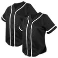 thumbnail image 1 of TOPTIE Lot de 2 Chandails de Baseball pour Femmes Chandails de Softball Chemises à Boutons - Noir Noir - G, 1 of 6