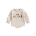thumbnail image 1 of Faithtur Sister Matching Romper Outfits Letter Print Long Sleeve Round Neck Sweatshirt Toddler Fall Clothes, 1 of 9