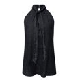 thumbnail image 5 of Débardeur pour Femmes Été Hauts pour Femmes Col Rond Aguichant à Dos Nu à Nouer Couleur Unie Sans Manches Gilet T-Shirt Hauts Aguichant en Liquidation, 5 of 5