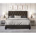 thumbnail image 1 of HMD Daisy Full Upholstered Platform Bed, PU Brown, 1 of 3