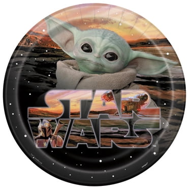 Assiettes plates rondes Disney Grogu de 23 cm (9 po), lot de 8