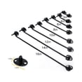 thumbnail image 3 of Unatoiry Window Eye Multi-size Accessories Cabinet Hook Multi-functional Catch Holder with Screws Kitchen Storage-Room Black 4inch 1Set, 3 of 6