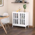 thumbnail image 2 of kleankin Modern Kitchen Storage Sideboard with Clear Doors and Shelves, 2 of 10