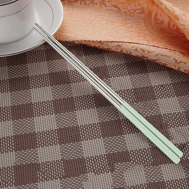 Product Category Tableware 2 | Product Title Stainless Steel Reusable Chopsticks Dishwasher Safe Non- Metal Square Design Ideal for Kitchen and Dining