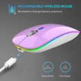 thumbnail image 4 of Wireless Bluetooth Mouse Rechargeable Silent Mouse Dual Mode (Bluetooth 5.1 + 2.4G) with Nano Receiver, 4 of 7