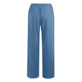 thumbnail image 5 of FNFYFH Liquidation Pantalons Longs Décontractés en Lin pour Femmes Grande Taille Unis, 5 of 5