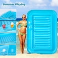 thumbnail image 4 of Naipo Inflatable Tanning Pool Lounger Float  75''*52" with Adjustable Pillow, 2 Cup Holder 2-in-1 Tanning Bed River Boat for Adults Dogs, Tanning Chair,  Raft 250LBS for Beach, Lake, Backyard, 4 of 7