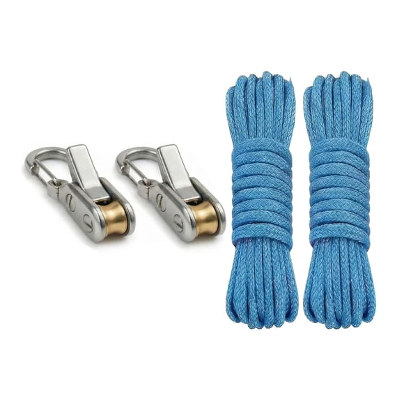 Rope Tensioner with Carabiner, Adjustable Camping Rope Roller