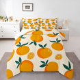 thumbnail image 1 of Orange Bedding Set,Summer Fruit Queen Comforter Set,Yummy Tangerine Down Comforter,Girls Fruit Bed Set, 1 of 7