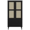 thumbnail image 3 of vidaXL Wardrobe SENJA Rattan Look Black 90x55x175 cm Solid Wood Pine, 3 of 5