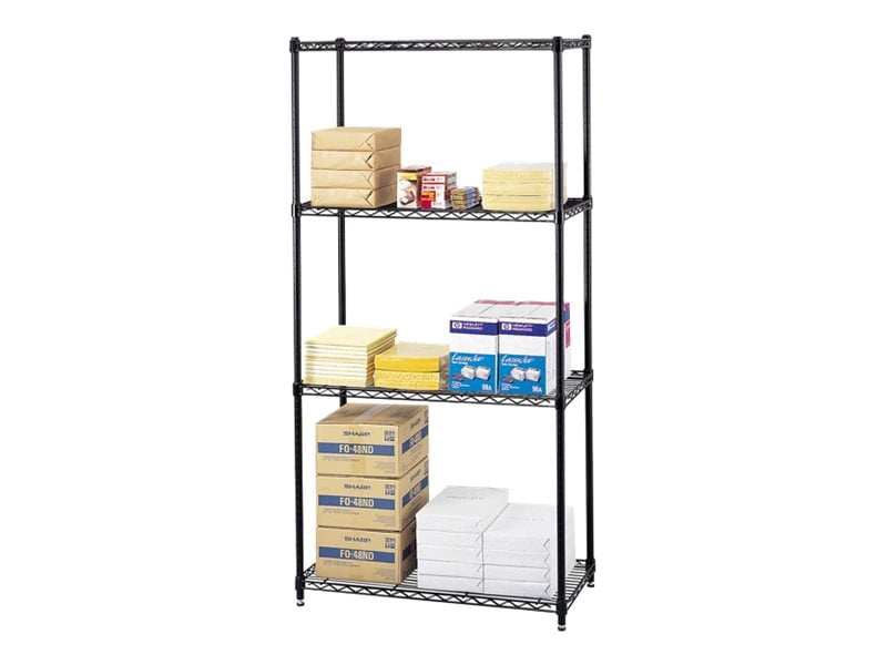 Safco Commercial - Shelf rack - 4 shelves - steel - black