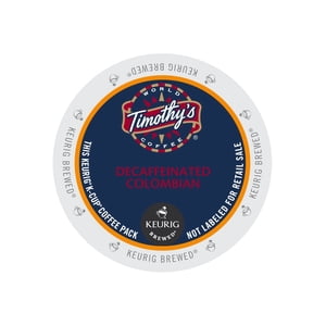 Keurig Timothy's Colombian Decaf Café K-Cups