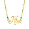 thumbnail image 1 of KISPER 18K Gold Plated Stainless Steel Personalized Name Pendant Necklace, 1 of 6