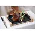 thumbnail image 3 of STAUB Serving 33 cm x 22 cm Cast Iron Rectangular Serving Plate, Black, 3 of 5
