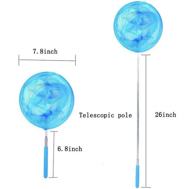 Lot de 6 filets de pêche télescopiques en forme de papillon pour Lot de 6 filets de pêche télescopiques en forme de papillon pour