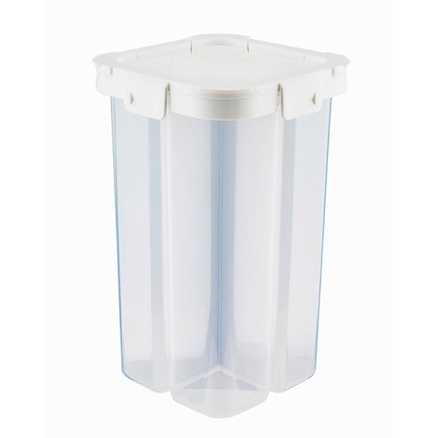 Coofit Food Storage Container Plastic 4 Grids Pantry Storage Container Kitchen Food Jar