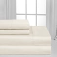 thumbnail image 2 of Oxford Collection 600 Thread Count Deep Pocket Egyptian Quality Cotton Solid Sheet Set (King, Ivory), 2 of 3