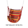 thumbnail image 3 of Hanging Rope Hammock Chair Swing | Cloth Fabric Hammock for Indoor Outdoor Use | Portable Relaxation Swing for Bedroom, Patio, Garden, Camping, 3 of 6