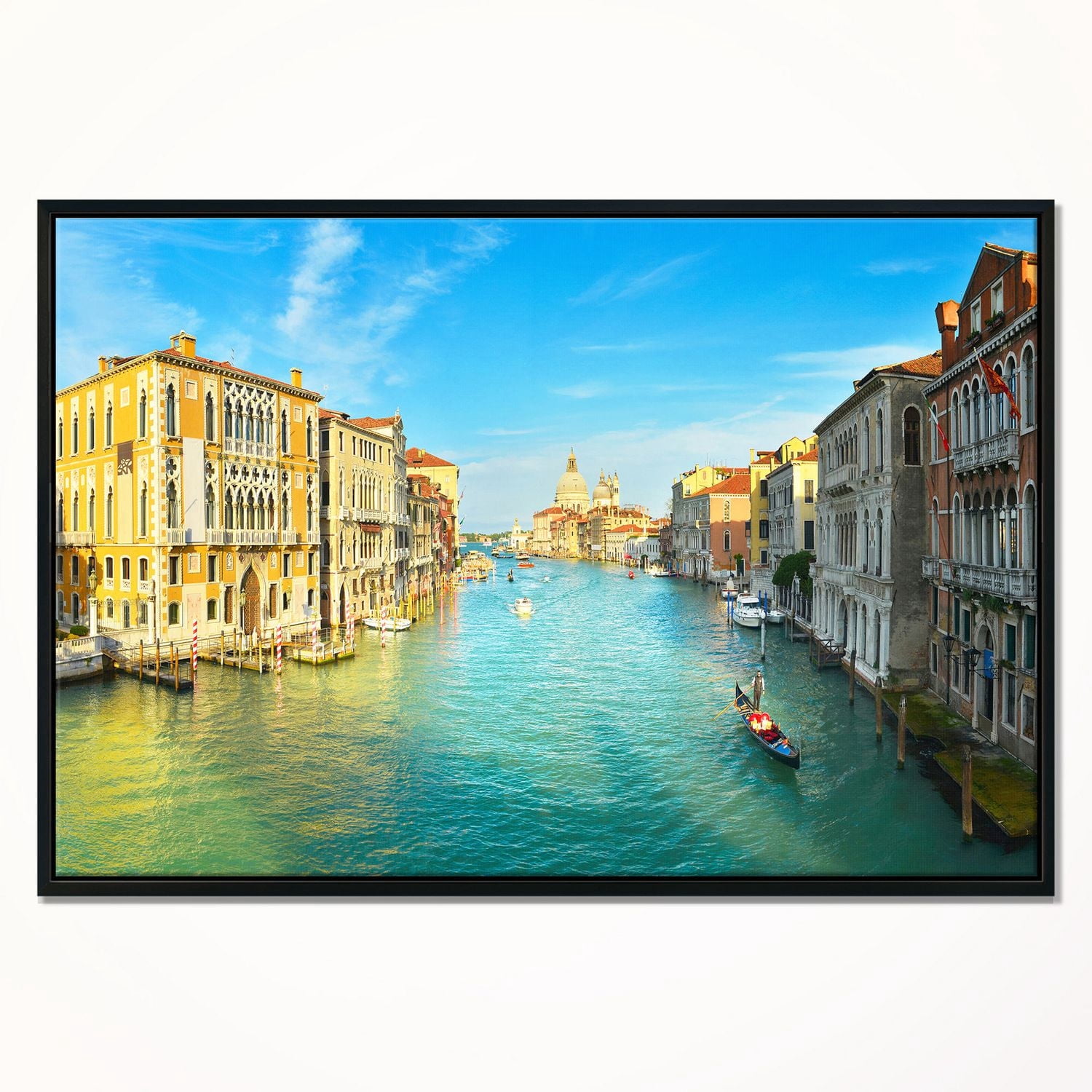 Design Art Vibrant Soirée Venise Italie  Sur Toile Encadrée