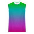 thumbnail image 5 of Sentmoon Mens Tank Top Undershirt Summer Sleeveless Crew Neck Mens Undershirt Gradient Color Relaxed Fit Plus Size Compression Gym Shirts Holiday for Running in Hot Weather XL, 5 of 5