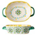 thumbnail image 1 of Vintage Flowers Pattern Ceramic Bakeware Casserole Dish Baking Pan Bakers Lasagna Pans Soup Bowl, 1 of 6