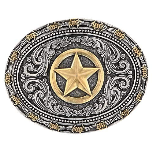 Montana Silversmiths Collection Southwest Attitude Western Boucle de Ceinture (Bicolore Lone Star Multicolore)