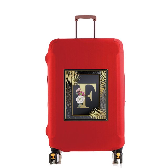 18-32 Inch Capacity Travel Essentials Bag Golden Letter Series Printed Pattern Travel Accessories Trolley Case Protective Cover 8golden F M