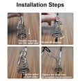 thumbnail image 4 of 10 Pcs Piquets de Tente Ancre de Terrasse Chevilles Ressort Boucle Ancre de Tente de Terrasse Accessoires pour Extérieur Noir, 4 of 9