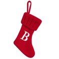 thumbnail image 2 of Fridja Christmas Stocking Knit Initial Christmas Stockings for Family Farmhouse Monogram Letter Christmas Stockings Christmas Decorations Gift Stocking Personalized Stocking Embroidered Letter B, 2 of 5
