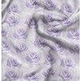 thumbnail image 1 of Soimoi Purple Silk Fabric Rose Floral Fabric Prints By Yard 44 Inch Wide, 1 of 6