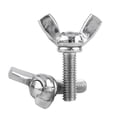 thumbnail image 1 of 5 Pièces M6 DIN316 304 Acier Inoxydable Papillon Aile Boulons à Main Vis (argent)(M6*12mm), 1 of 2