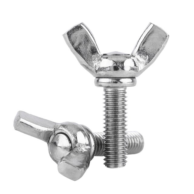 5 Pièces M6 DIN316 304 Acier Inoxydable Papillon Aile Boulons à Main Vis (argent)(M6*12mm)