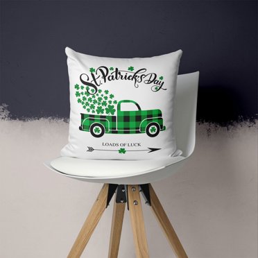 SuoKom Housses de Coussin à Quatre Feuilles Irlande Fête Décorations Intérieures Extérieures Taie d'Oreiller Saint-Patrick Trèfles Taie d'Oreiller Étuis de Coussin pour