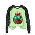 thumbnail image 1 of Pisexur Chandails de Noël pour Femmes, Mode des Fêtes, Imprimé Graphique de Pomme Rouge, Chandails à Enfiler de Noël, Hauts Décontractés à Manches Longues, Col Rond, Chandails Amples et Confortables d'Automne pour Femmes, 1 of 3